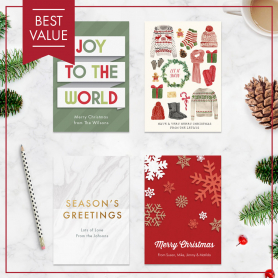Personalised Christmas Card Value Pack
