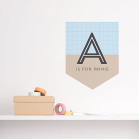 Simple Letter Banner Decal